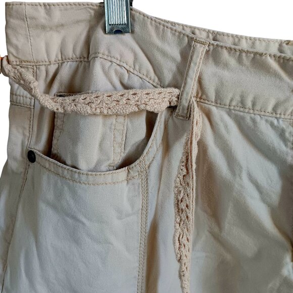 Women's sz 14 Skirt Faded Glory Fit and Flare Floral Embroidery & Braided Belt - Picture 4 of 5